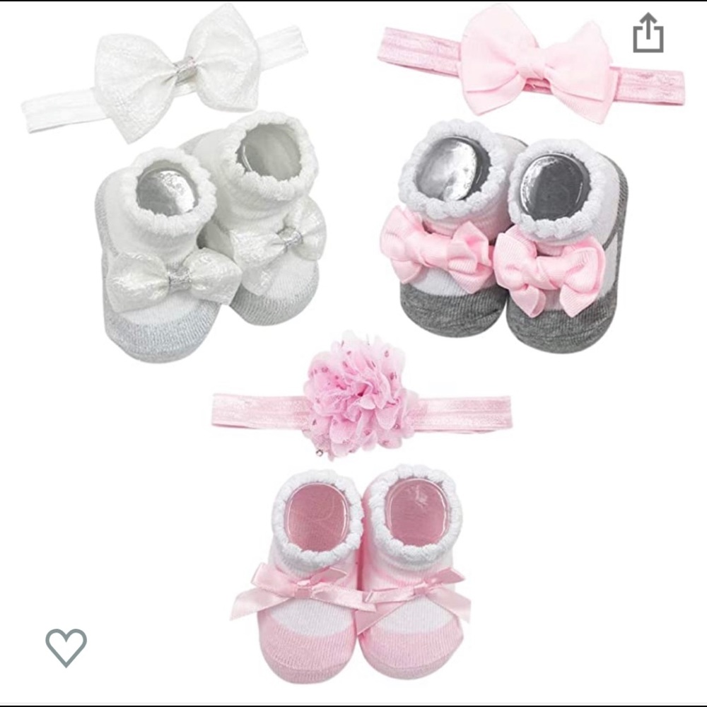 (NEW) Baby Sock/Headband Set (Similar Set)
